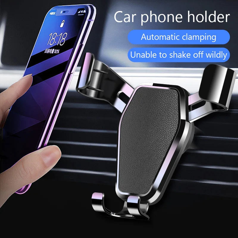 자동차 전화 홀더 자동차 공기 환기 클립 마운트 자동차 핸드폰 브래킷에 대한 모바일 지원 iPhone Xiaomi Samsung에 대한 GPS 지원