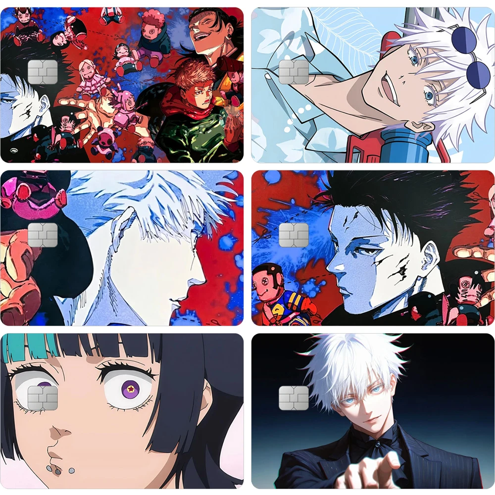 

Наклейки для карт Jujutsu Kaisen: Скины Годжо, Рико, Аманай, мультяшные нашивки, декоративные стикеры, подарок на день рождения