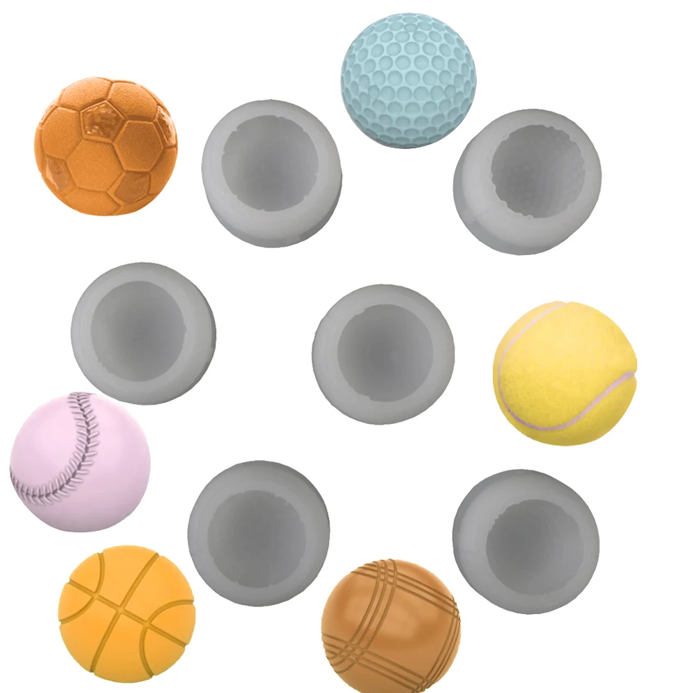 Silikonformen für Basketball, Mousse, Kuchenformen für Baseball, Fußball, Volleyball und Rundo, Schokoladen-Dessert-Backformen