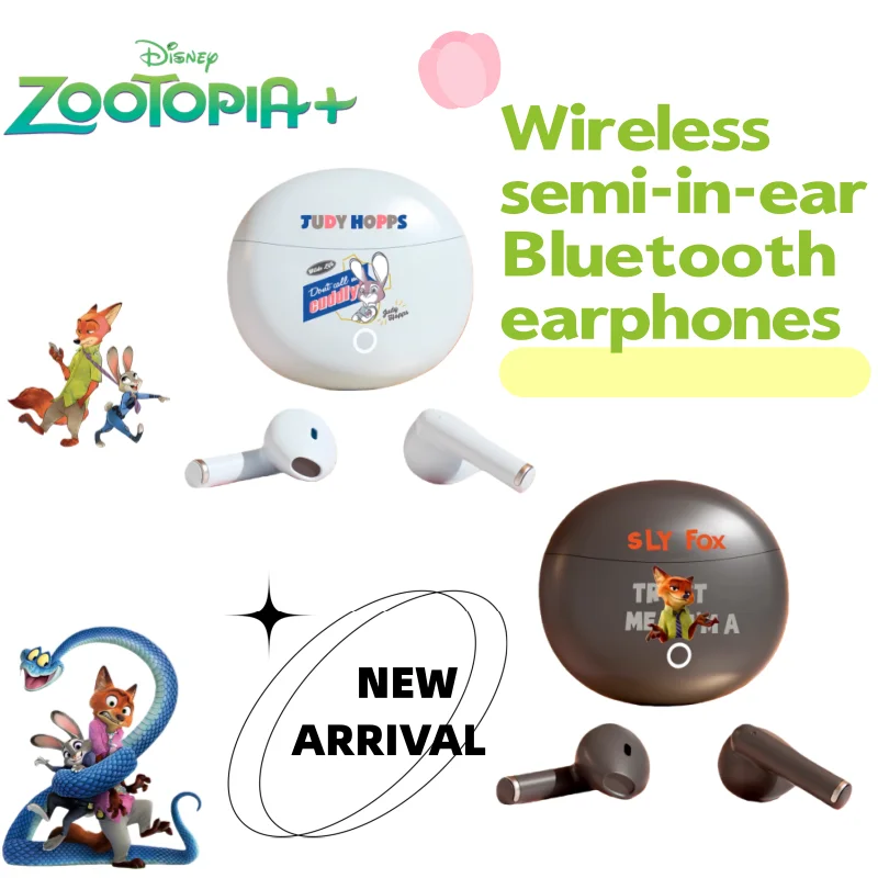 

Аксессуары с героями мультфильмов Диснея, Bluetooth-наушники, новые беспроводные полувкладыши, совместимые с мобильными телефонами, поддержка микрофона