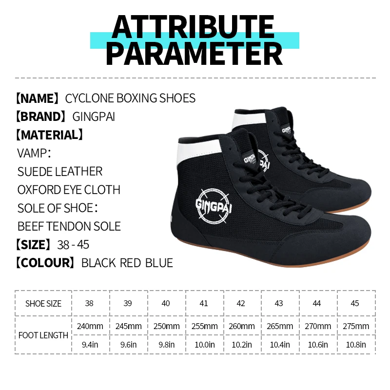 Boxing Wrestling Shoes Children's Adult Training Men Women Combat Fighting Sanda High Top Shoes Boots Strength Weightlifting Gym
