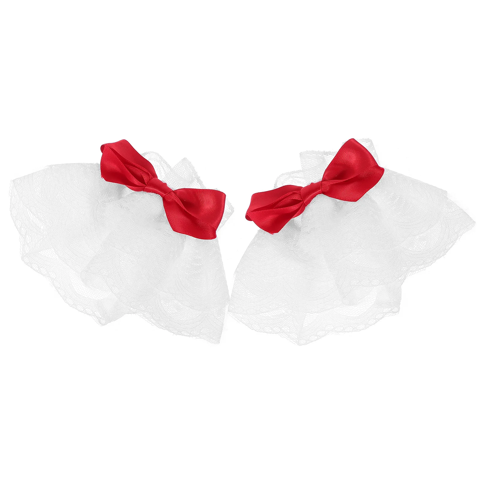 زوج واحد من أصفاد المعصم المصنوعة من الدانتيل الناعمة القابلة للتنفس وأكمام المعصم القوطي الأنيقة لوليتا إكسسوارات فستان للنساء في سن المراهقة #4