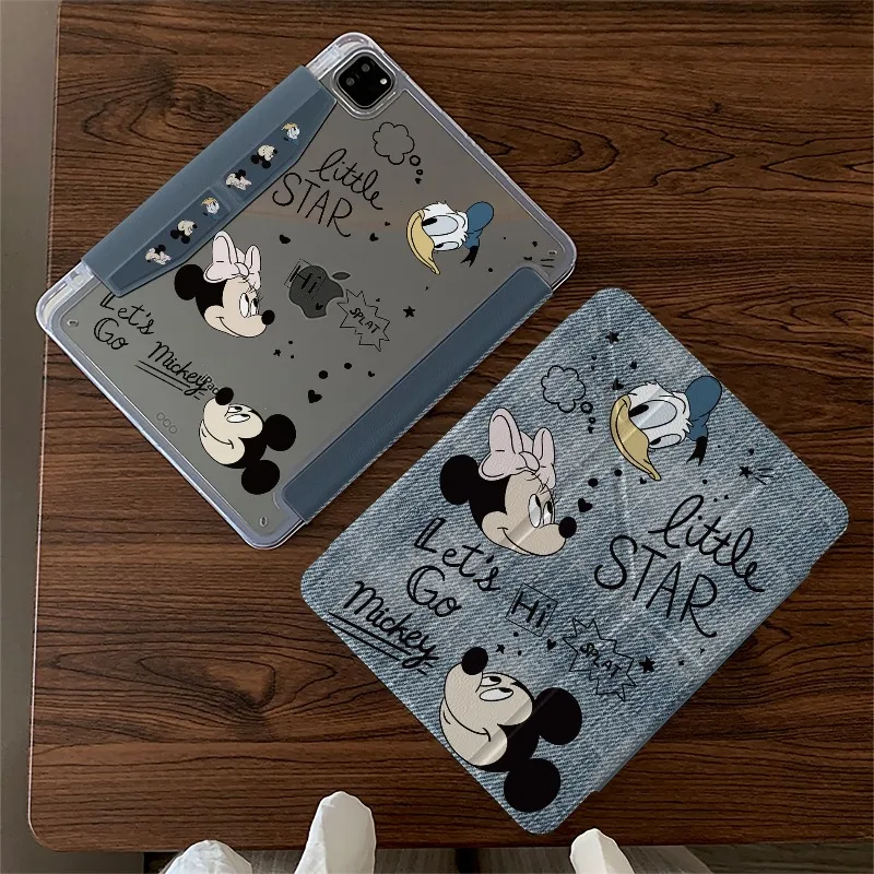 Capa para Tablet iPad 11 Polegadas Anime Cowboy Mickey Mouse Y Fold para Air 7/6, Capa Pro Modelo 2025 9/8 Gen, Tendência de Moda, Brinquedos e Presentes