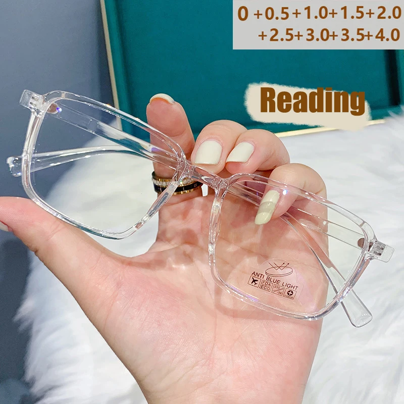 Neue Anti-blau Licht Lesebrille Für Frauen Mit Tr Vintage Kleine Quadratische Rahmen Für Männer Lesebrille TR10688