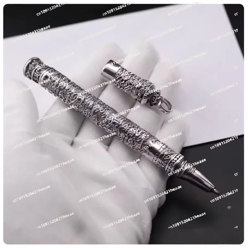 Suitable forHigh-end Business Style Vintage Metal Ballpoint Pen  Hollow Engraved,
