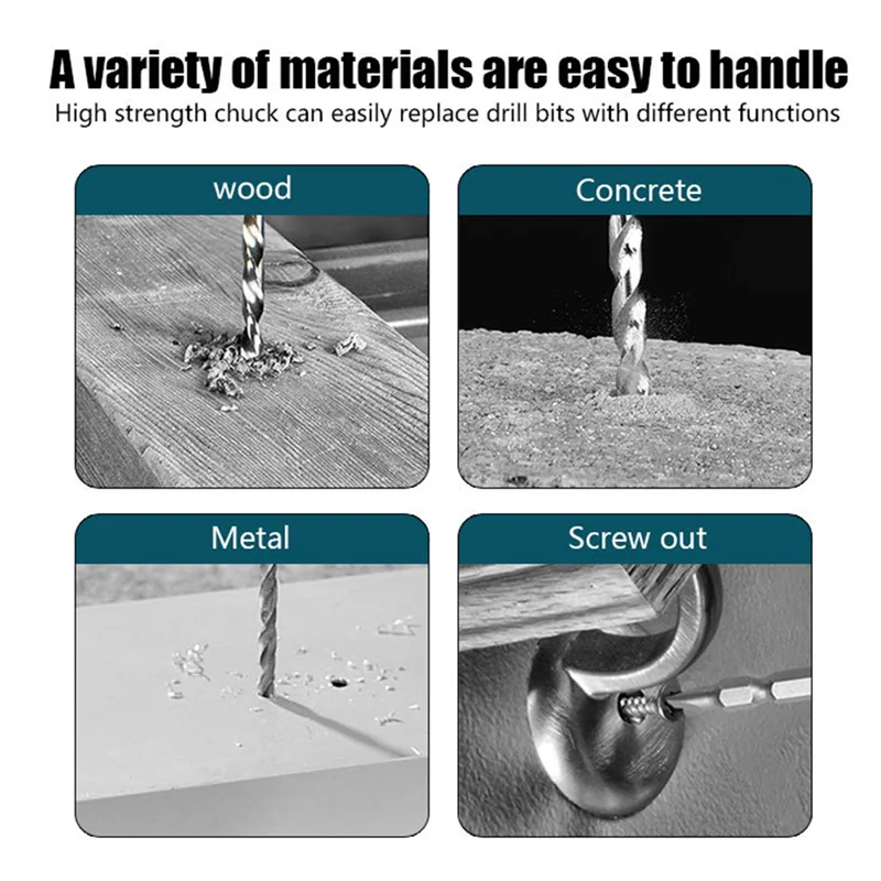 

2025+ 21V Brushless Electric Drill 50NM Cordless Screwdriver Lithium-Ion Battery Mini Electric Power Screwdriver (No Battery)