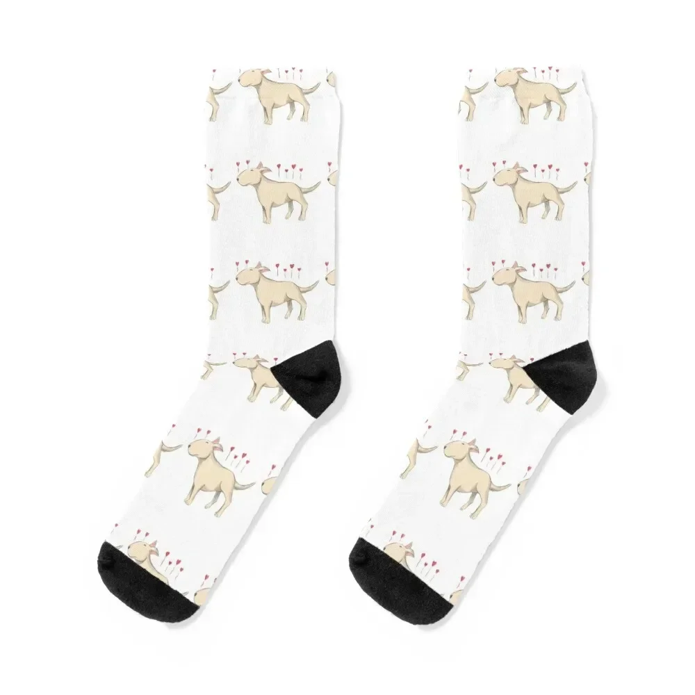 Bull terriers - desbordando con amor Calcetines con estampado set Calcetines de fútbol para hombre y mujer