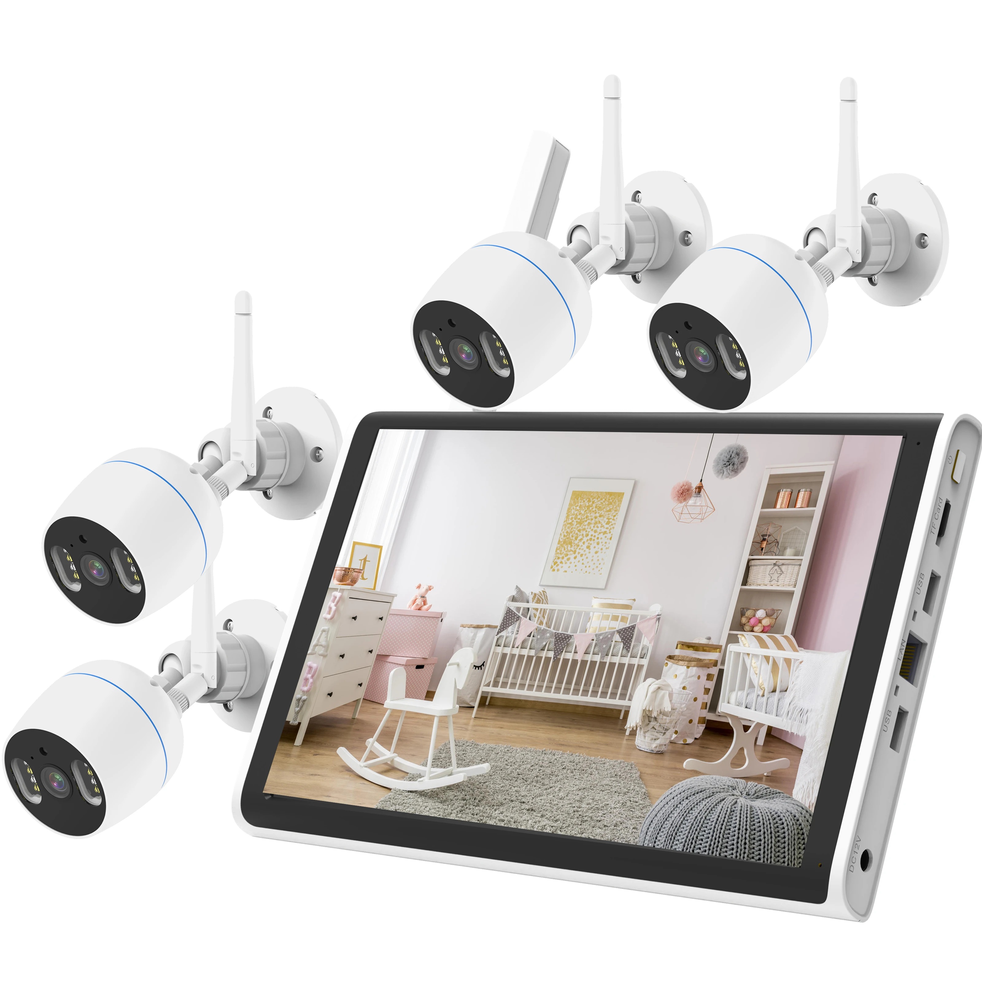 

2.0MP IP WIFI Camera With 10 Inch Screen LCD NVR Kit Security System 1080P Wireless CCTV Camera Video Surveillance