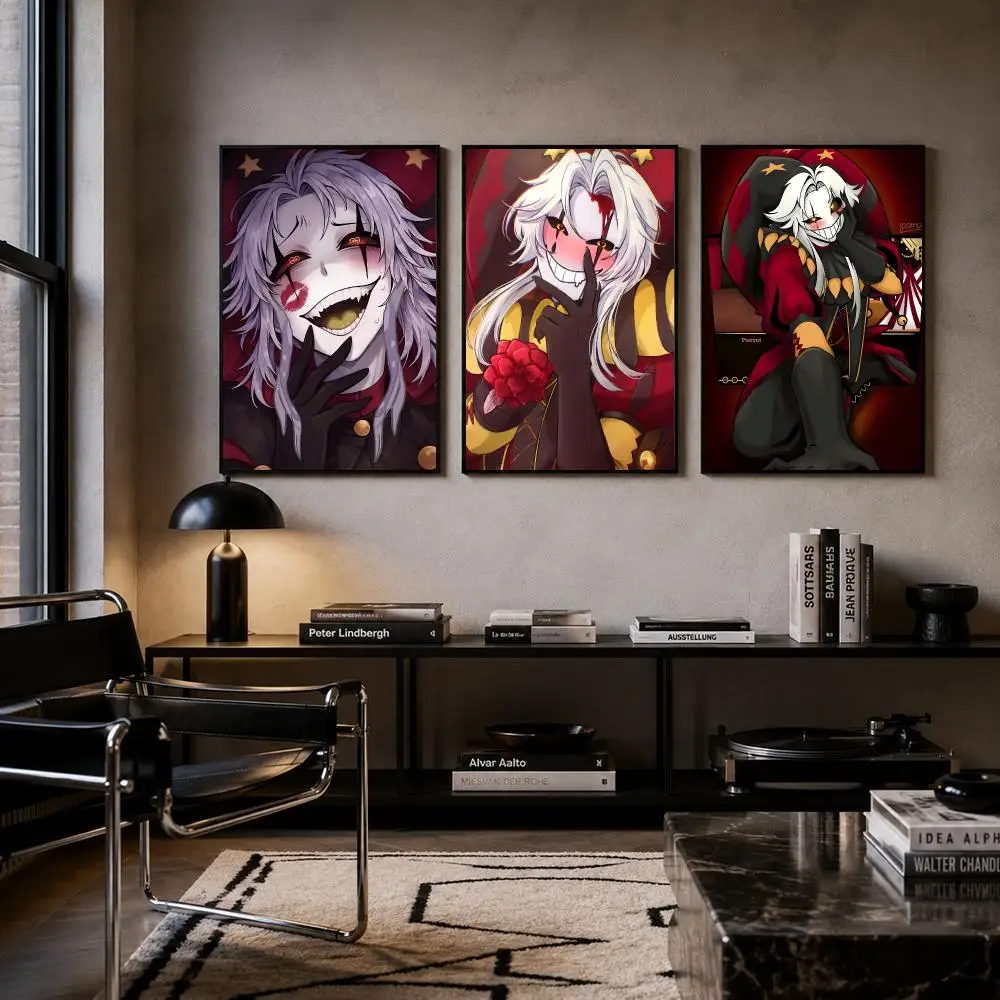 Pattern The Freak Circus Pierrot Poster Self-adhesive Art Waterproof Paper Sticker Coffee House Bar Room Wall Decor