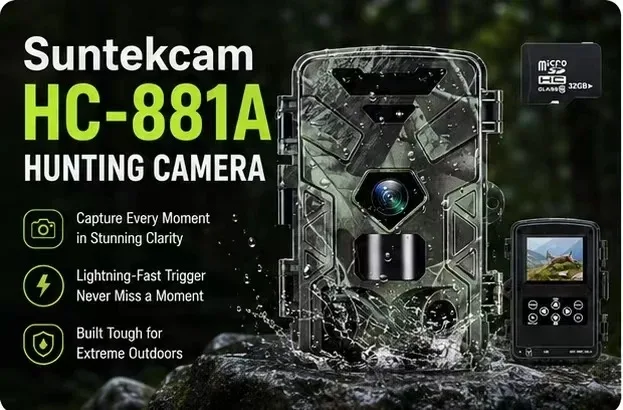 Trail Camera 50MP Infrared Night Vision Monitoring Wildlife Protection Observation Camera HC 881A Outdoor Tracking Device