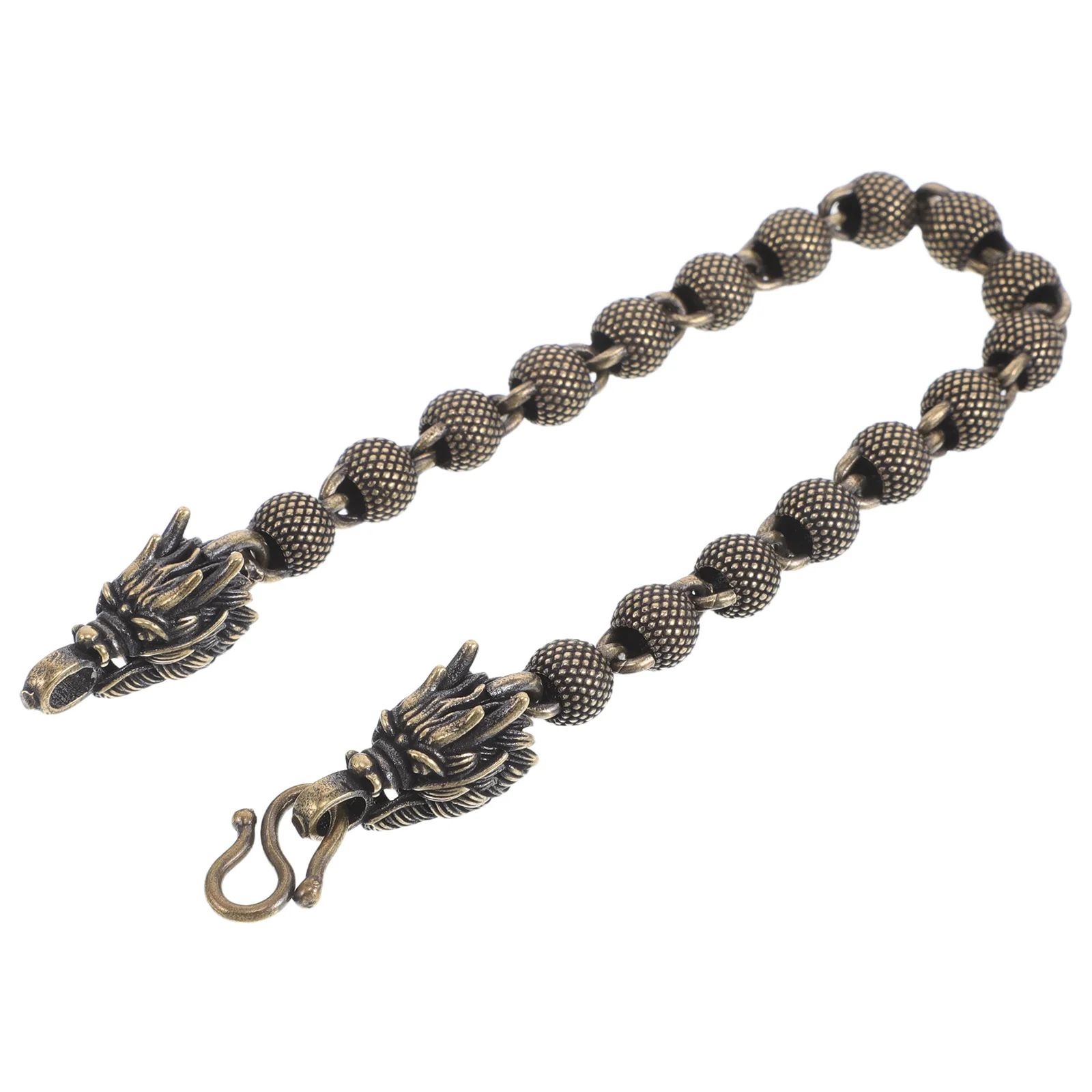 

Copper Beads Bracelet Vintage Dragon Head Unisex Stylish Bracelet Casual Formal Jewelry for Men Women Copper Braclet