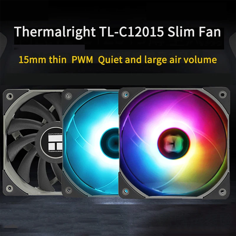 Thermalright TL-C12015 Dòng Quạt Tản Nhiệt CPU 120X120X15Mm 4pin PWM Máy Tính Silent Quạt Cực-Mỏng Hiệu Suất Quạt