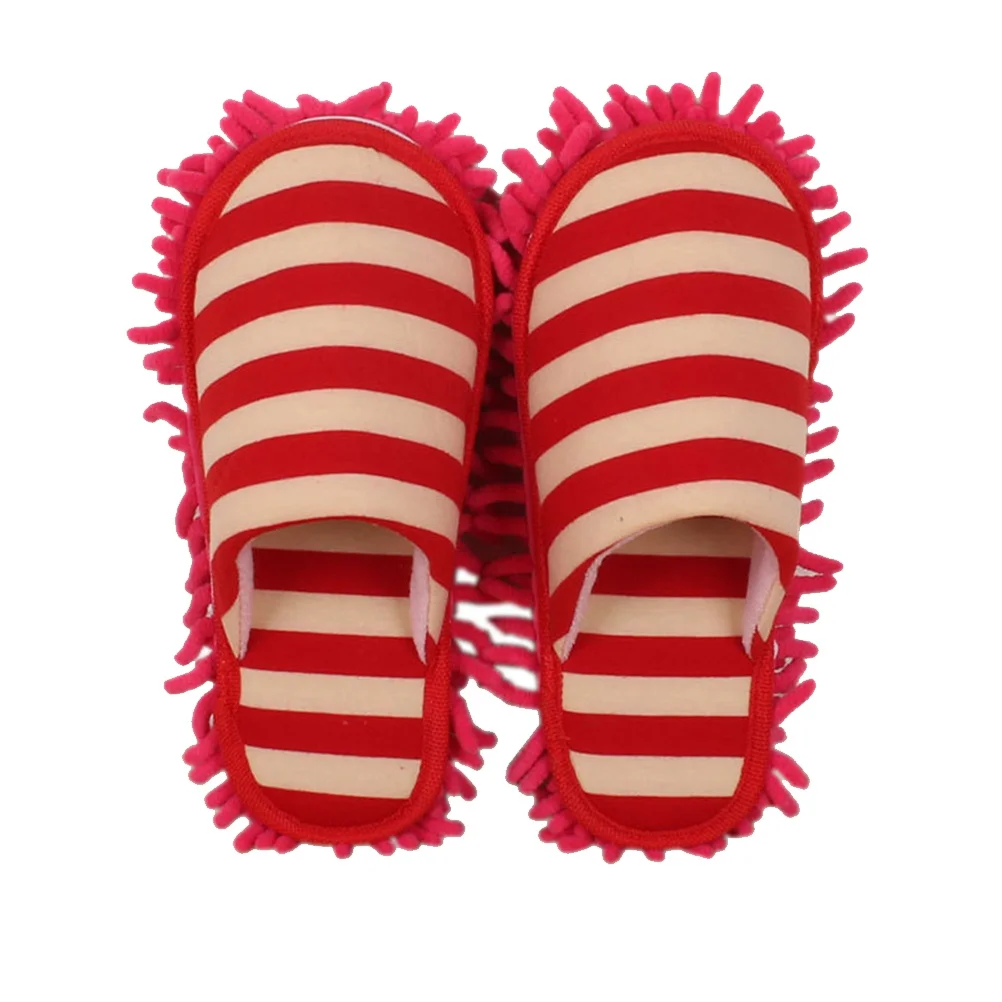 1 Pair Cleaning Slippers Cover Chenille Microfiber Mop Slippers Anti-Skid For Wood Ceramic Vinyl Floors Home Car Window Glass