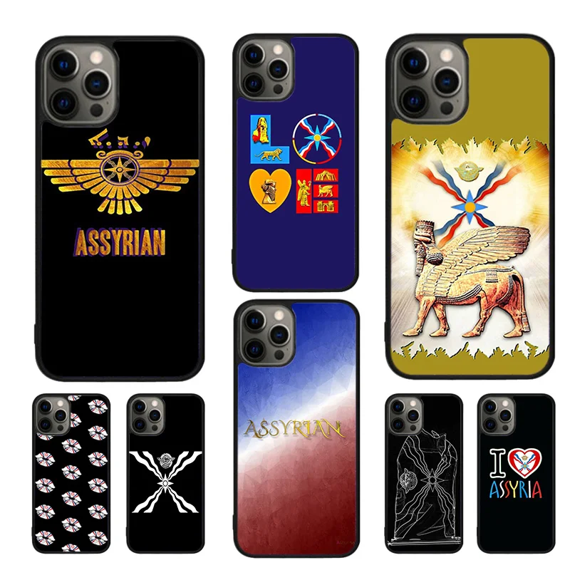 Caso de telefone móvel bandeira Assyria, capa para iphone 15, 14, 13 pro max, 12 mini, 11 pro max, x, xr, xs max, se 2020, 7, 8 plus