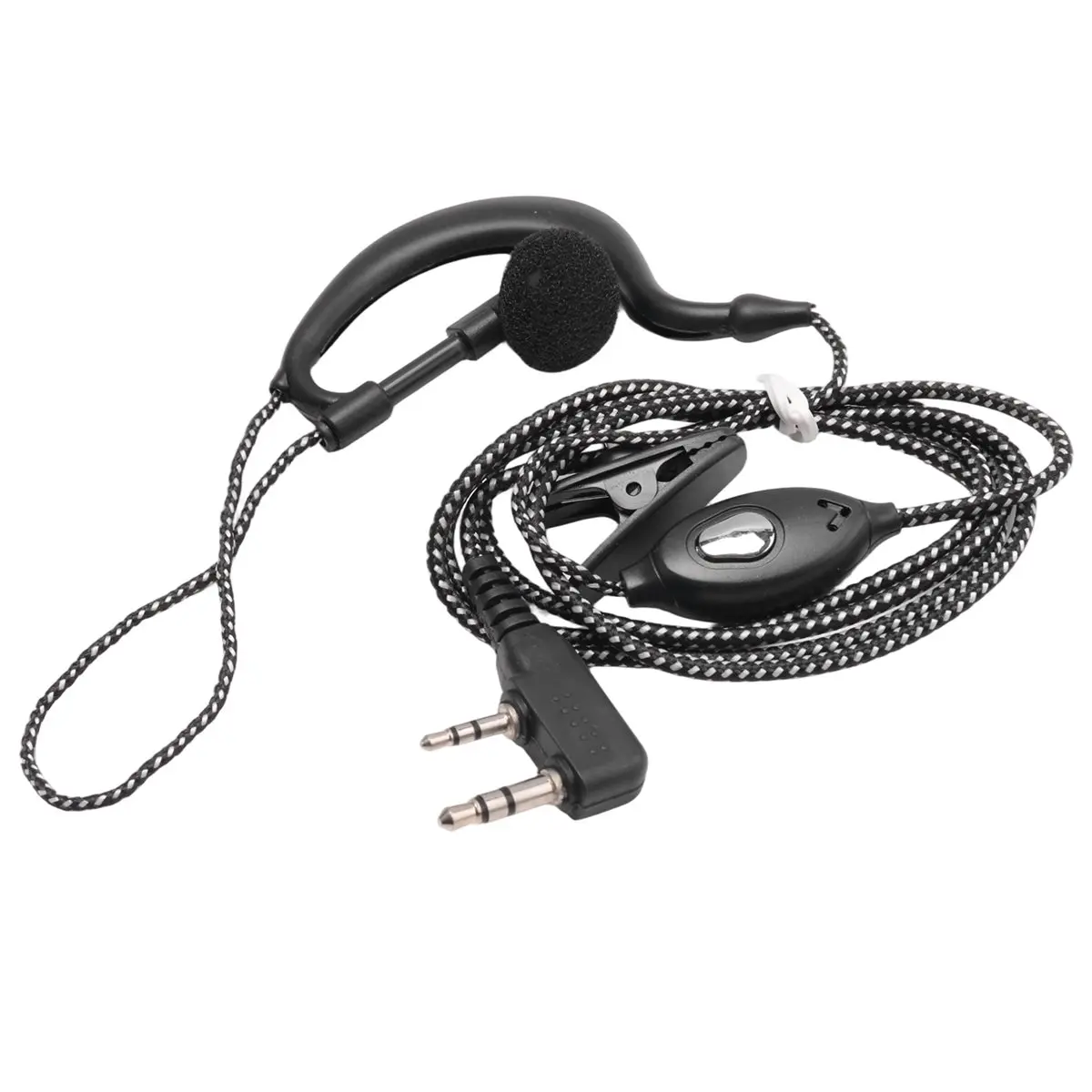 [On Sale]2PIN Earpiece Headset Mic for Radio Security Walkie Talkie High Quality Ear Hook Earbud Interphone for BAOFENG UV5R view 2