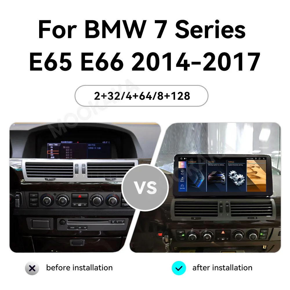 Android 13 Car Radio Carplay For BMW 7 Series E65 E66 2014~2017 Auto GPS Multimedia Stereo Player Head Multimedia Unit view 4
