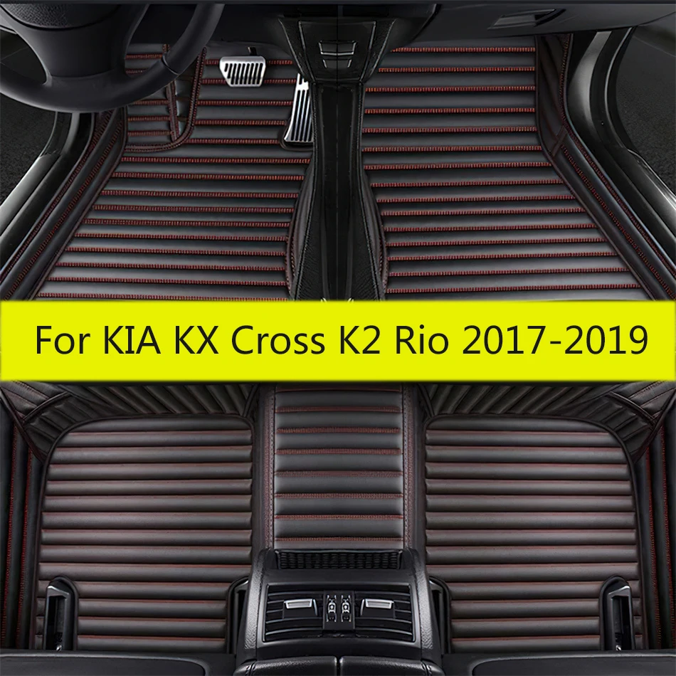 

Автомобильные коврики для KIA KX Cross K2 Rio 2019 2018 2017, аксессуары для интерьера автомобиля, запчасти для стайлинга, водонепроницаемые коврики