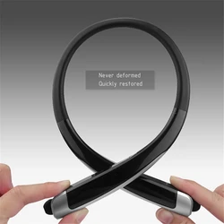 HBS-1100 Stereo Bluetooth Headphone Binaural Hand-free Neckband Earphones Fashion Mini Wireless Headset Binaural universal mini