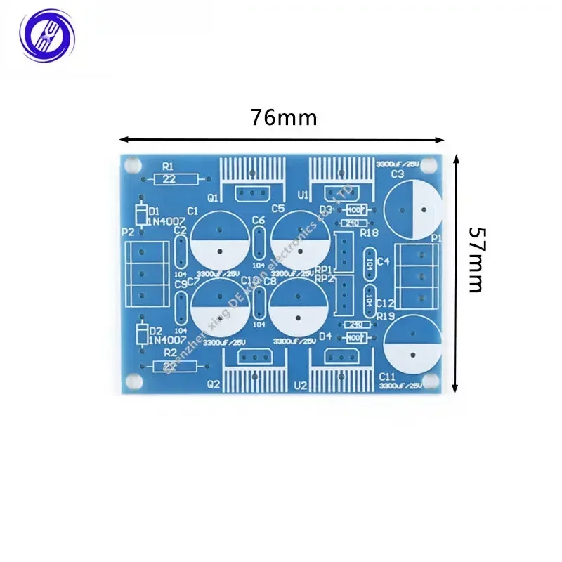 DIY LM317/LM337 Kit Power Module Verstelbare Spanningsregelaar Schakelaar Resetbare Zekering Elektrolytische Condensator Board DC1.25-37V