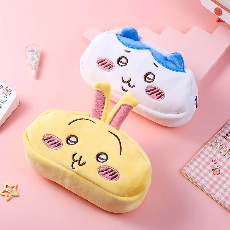 Chiikawa scatola di cancelleria giocattoli carini Anime Kawaii MINISO Usagi Hachiware studente borsa di cancelleria penna di grande capacità regali