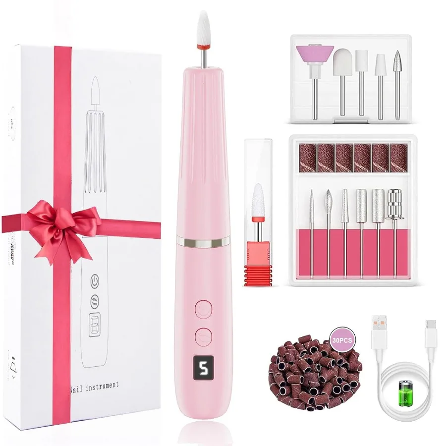 

Electric Nail Filer Professional Nail Drill Kit for Home Salon Use Cordless Portable Electric Nail File with Multiple Drill Bit