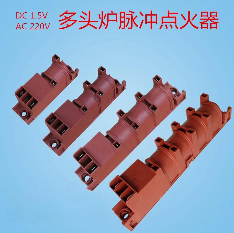 AC220V DC1.5V 4 Terminal Pulse Igniter Safe Efficient Gas Stove Oven Ignition Module European Four Outlets Connector