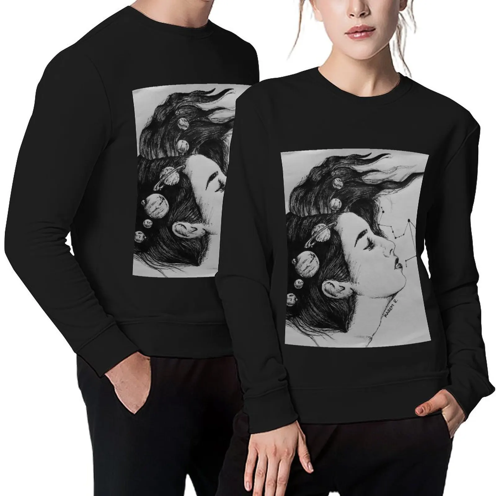 

the universe is in us Pullover men's sweat-shirt korean style clothes blouse anime clothes sweatshirt men