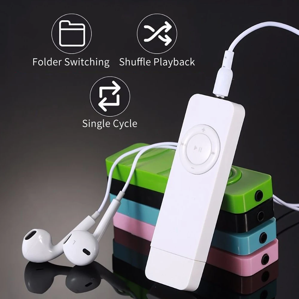 2024 Mini MP3 Player USB in-line Card U Disk MP3 Player USB 2.0 Lossless Sound Music Media Player Support Micro TF Card(No Card)