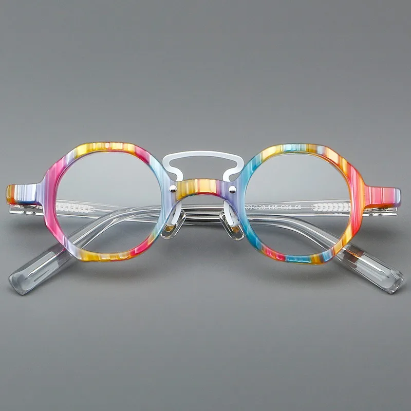 

High Quality Acetate Frame Reading Glasses Men Women Fashion Small Round Optical Glasses Transparent Prescription Spectacles