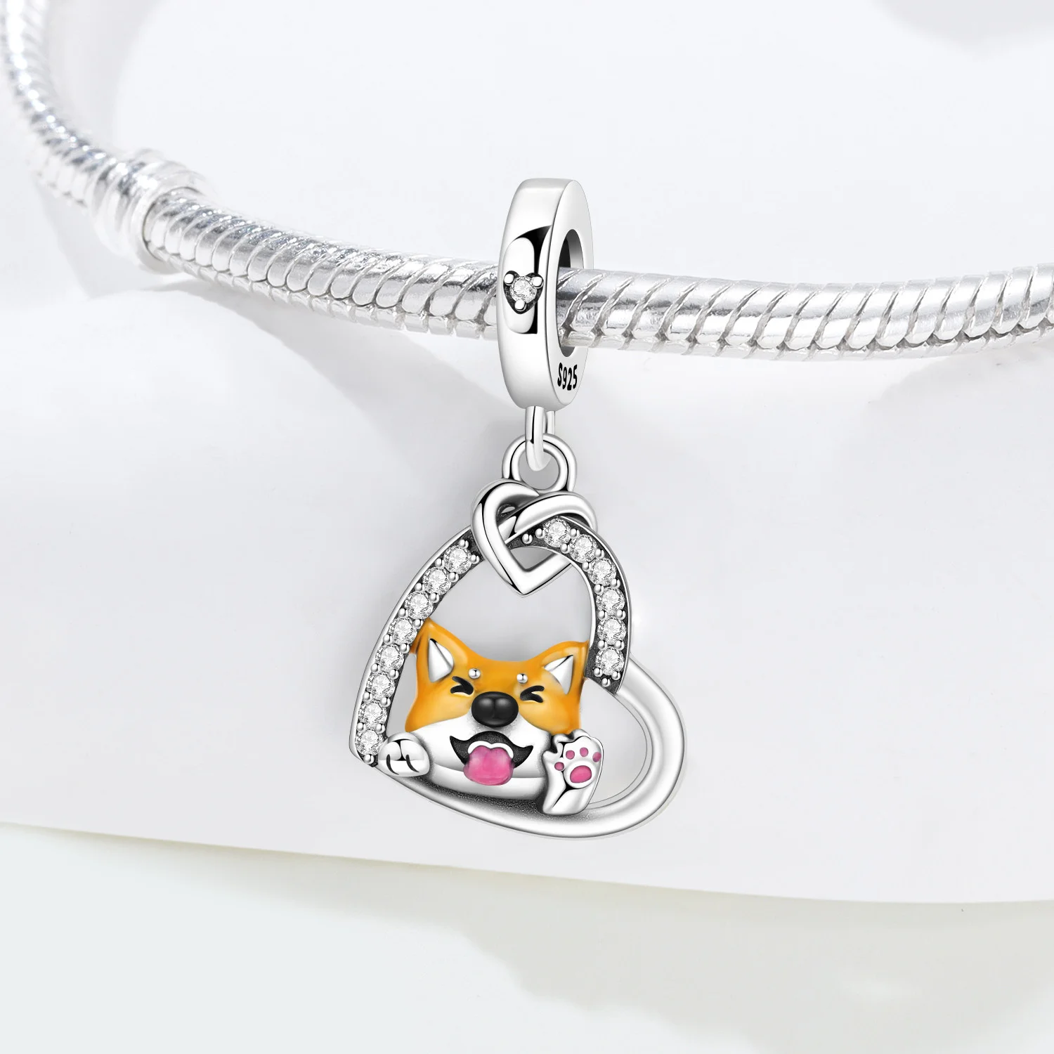 CYMYSS 2025 New S925 Sterling Silver Zircon Shiba Inu Pendant Boutique Jewelry Birthday Anniversary Gift Women's Beading - Image 3