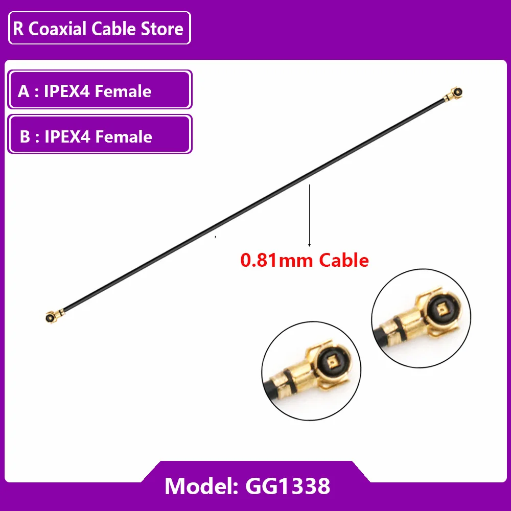 1pc uFL/u.FL/IPX/IPEX-1 IPEX 4(MHF4) spina femmina/maschio Antenna WIFI cavo RF RG1.13/0.81mm estensione