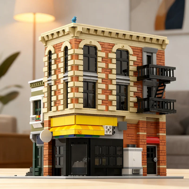 2355 piezas MOC Modelo de Bloques de Construcción de Paisaje Urbano Modular de Tienda de Abarrotes y Delicatessen, Regalo Creativo para Exhibición, Decoración Coleccionable, Premium para Niños
