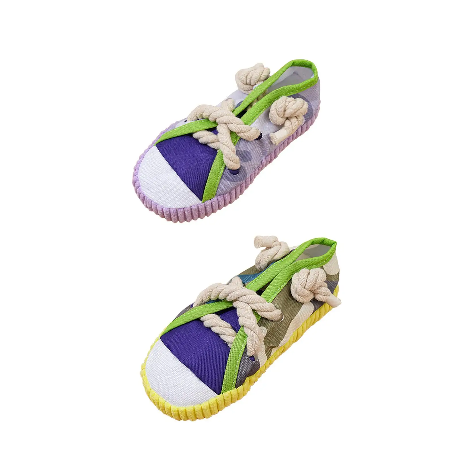 Dog Chew Toy Tough Pet Accessories Chewing Playing Multipurpose Training Canvas Shoe Shape Exercise Interactive Squeaky Shoe Toy