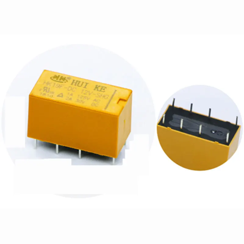 10PCS Coil DPDT 8 Pin 2NO 2NC Mini Power Relays PCB Type HUI KE HK19F HK19F-DC5V-SHG HK19F-DC12V-SHG HK19F-DC24V-SHG