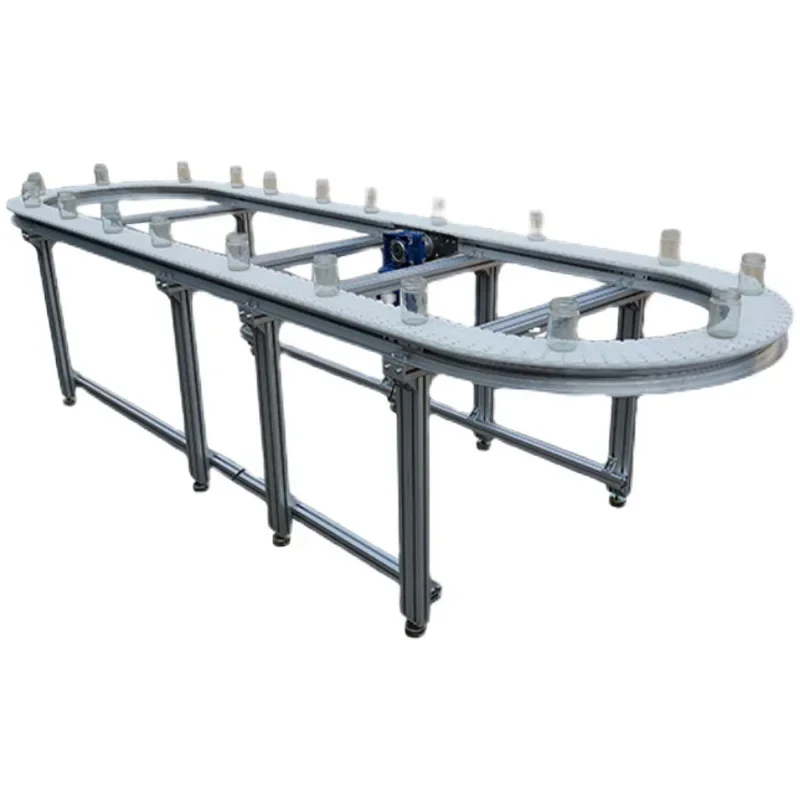 

Food grade flexible chain plate conveyor, circular chain conveyor belt, stainless steel high-temperature resistant