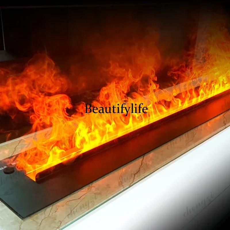 Smart 3D Atomized Fireplace LED Colorful Flame ECO Water Vapor Electric Fireplace for Living Room TV Wall Decor