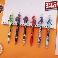 The Avengers Spider-Man Iron Man Personalized Patch Gel Pen Creative Handsome Smooth Quick-drying Press Water Pen Stationery