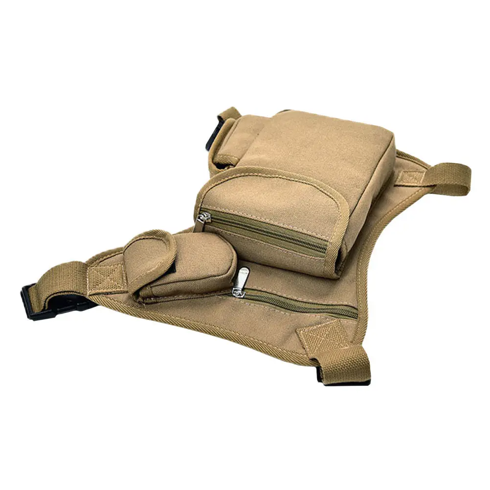 

Canvas Motorcycle Leg Bag Adjustable Waist Thigh Pack Outdoor Training Hiking Cycling Travel Lightweight Tactical Multipurpose