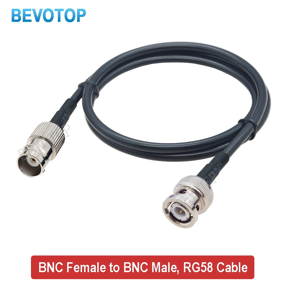 1PCS RG58 Cable BNC Male to BNC Female 50Ohm BNC Female Waterproof Connector Pigtail RF Coaxial Extension Cord for CCTV Camera