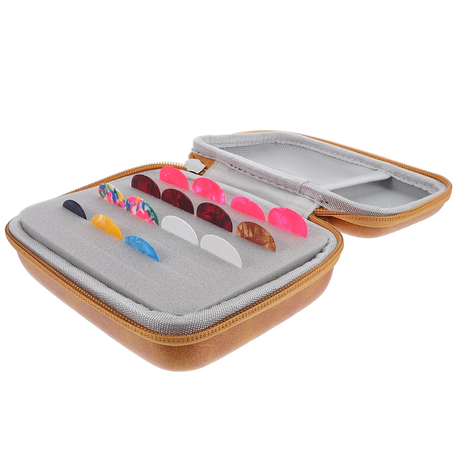 Guitar Pick Holder Case Portable Storage Pouch Organizer Large Capacity for Acoustic Electric Guitar Includes 15 Picks Dustproof