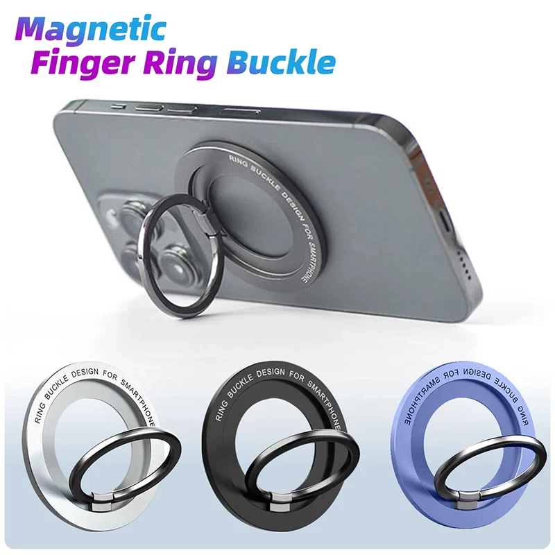 MagSafeアクセサリー用マグネット式スマホリングホルダー、iPhone 16/15シリーズ用マグネットケース対応調整可能フィンガーリングサポートブラケット