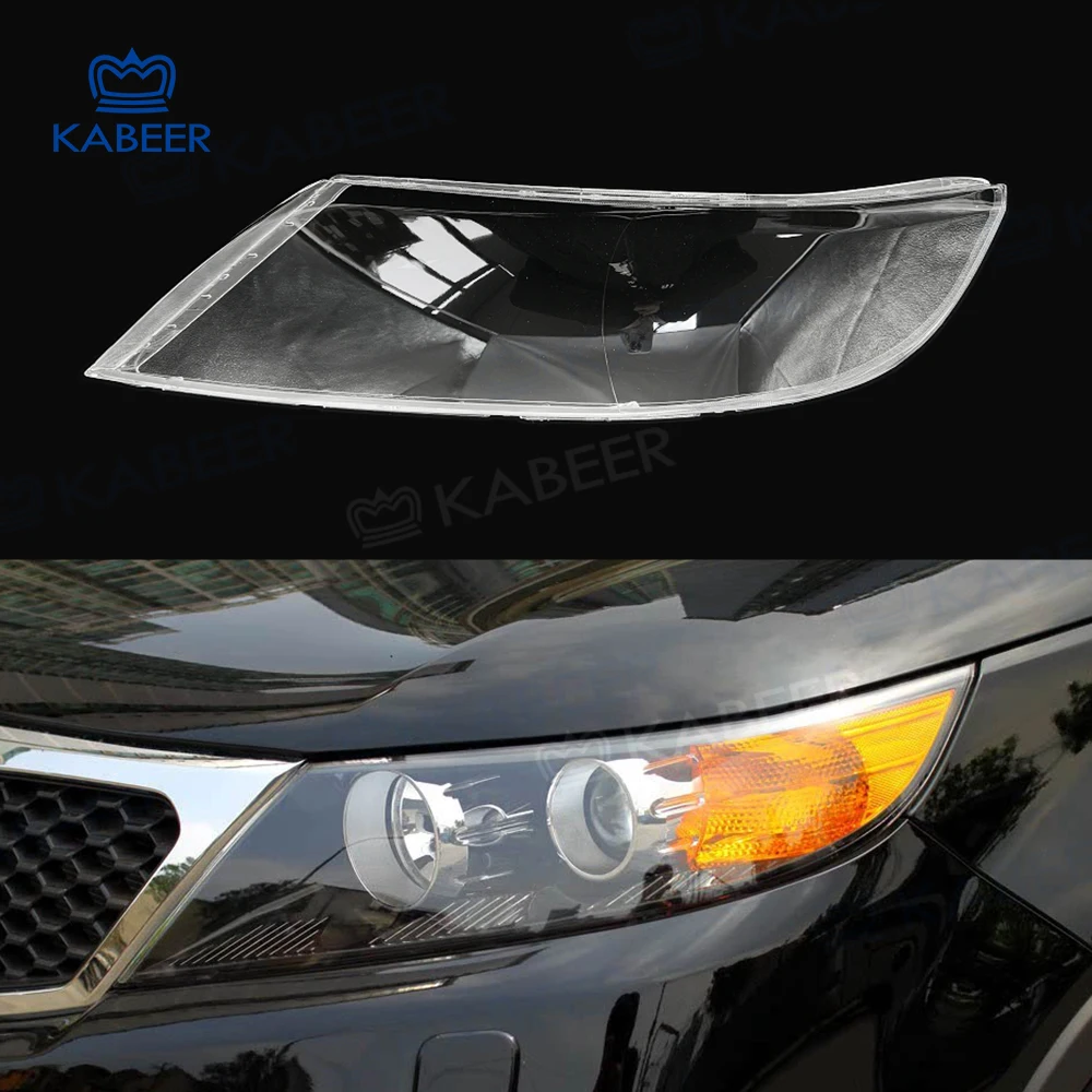 

Headlight Lens Cover For Kia Sorento 2009 2010 2011 2012 Car Transparent PC Material Headlights Lamp Glass Shell