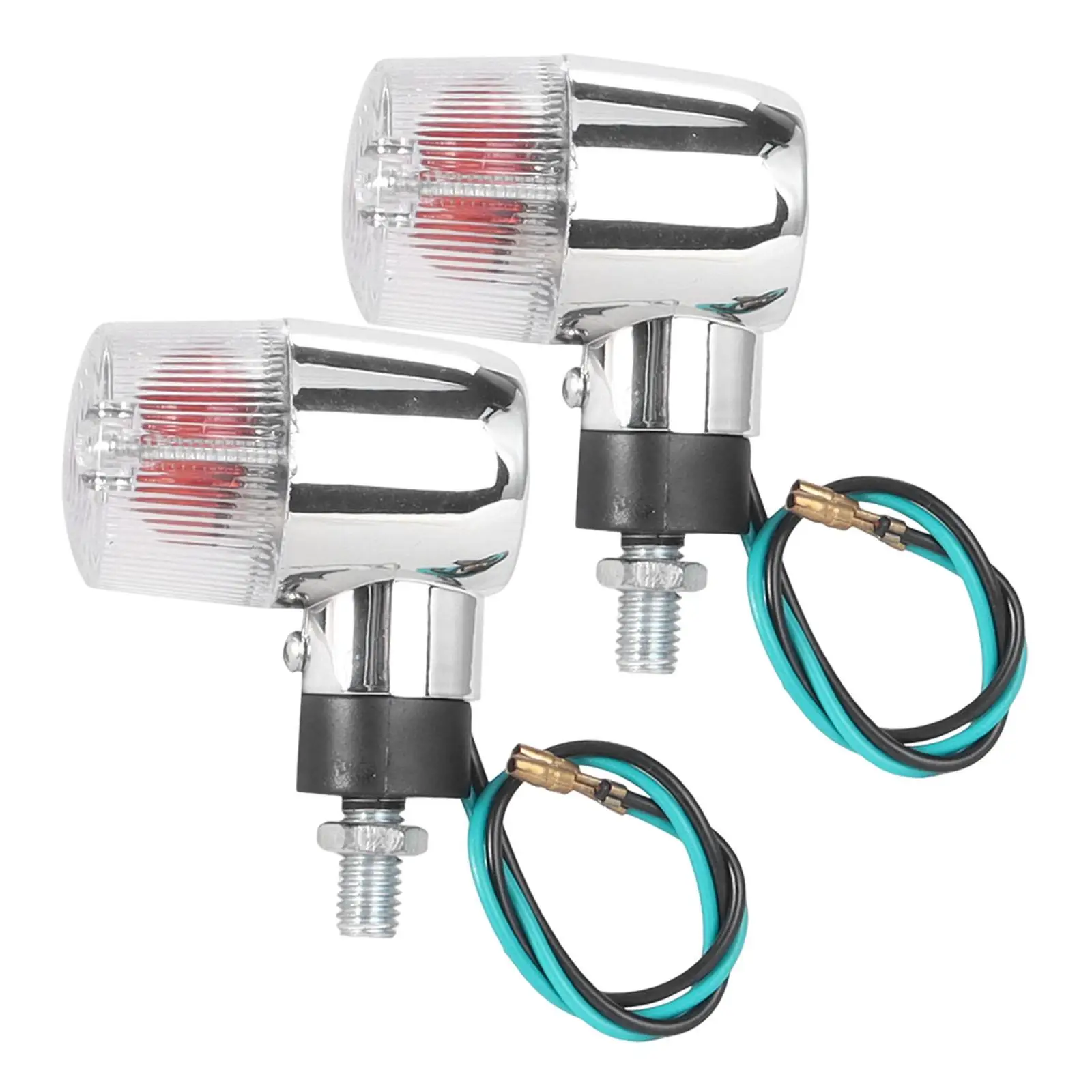 2x Motorcycle LED Turn Signals Light Blinker Easy Installation Waterproof Front Rear Indicator Replaces Tail Lights for