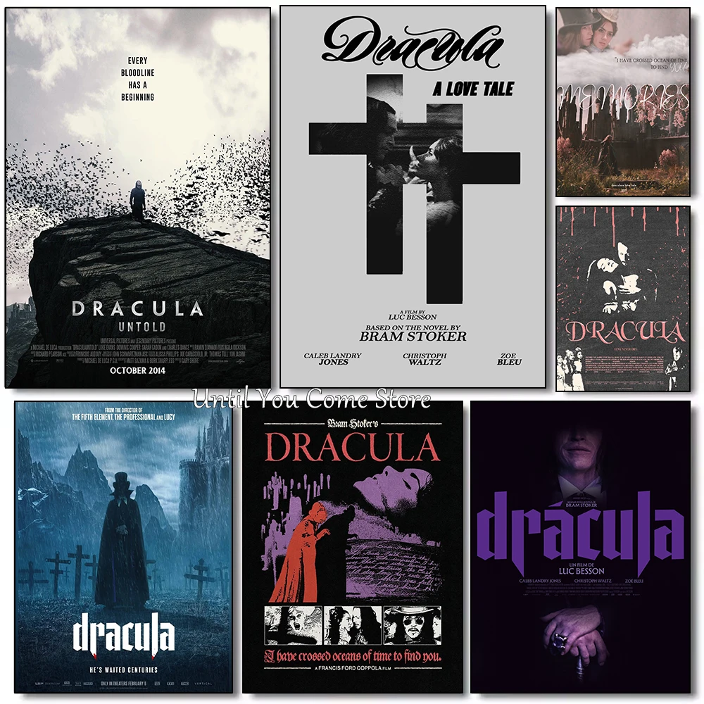 Dracula A Love Tale （2025）Movie Vintage Poster Printing Canvas Art Picture Home Living Room and Bedroom Wall Modern Decoration