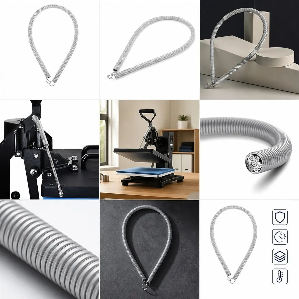 Titanium Steel High Temperature Extension Spring for Heat Press Machine Cloth Multifunctional Mechanical Repair Crafting Wire