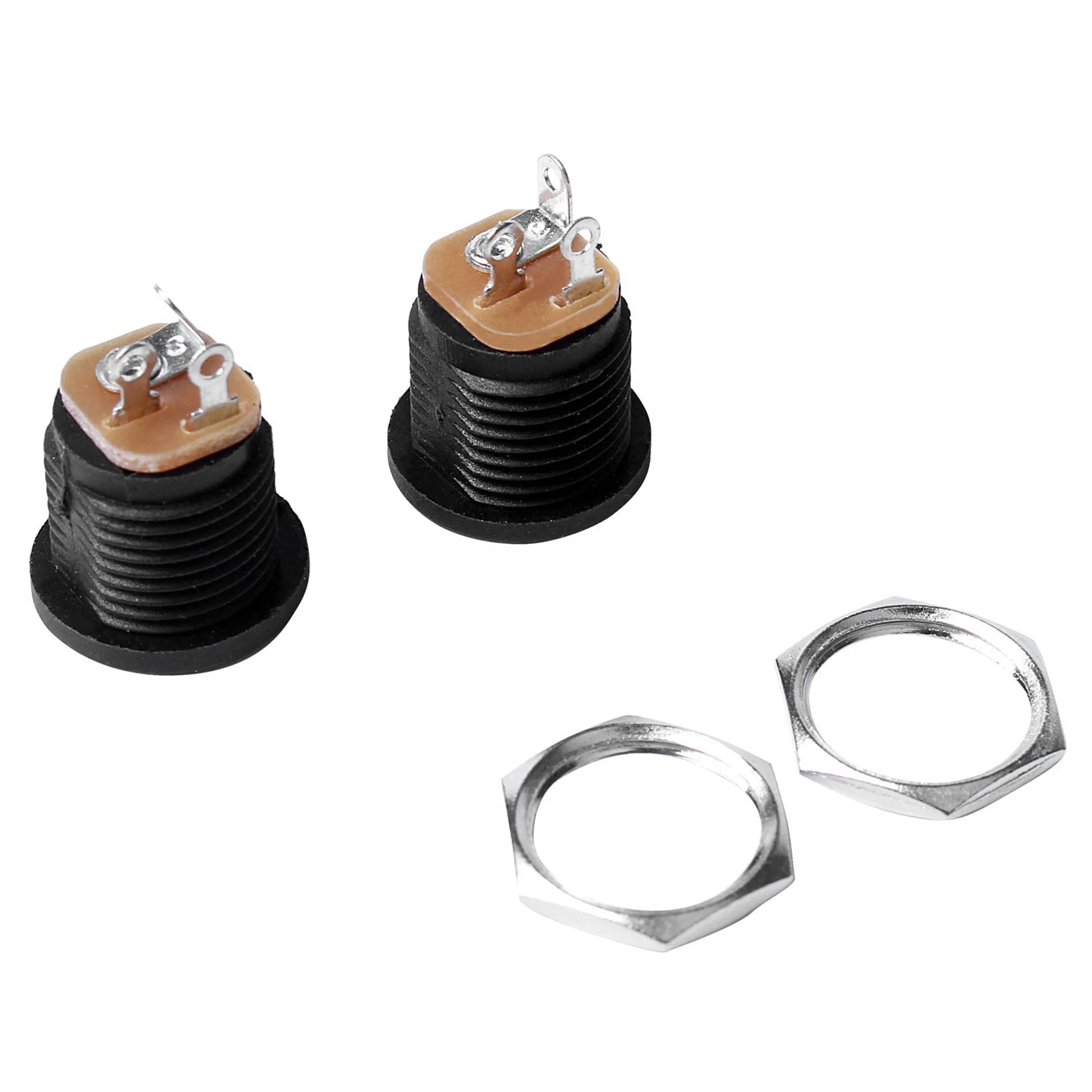 10 Pcs Panel Mount 2.1X5.5Mm Power Jack DC Socket & 12 Pcs Gold-Plated Banana Plug Or Connector (Open Screw Type)-Y47A