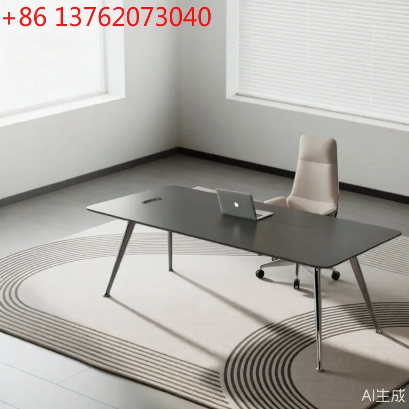 Small boss table light luxury high sense general manager office single person simple