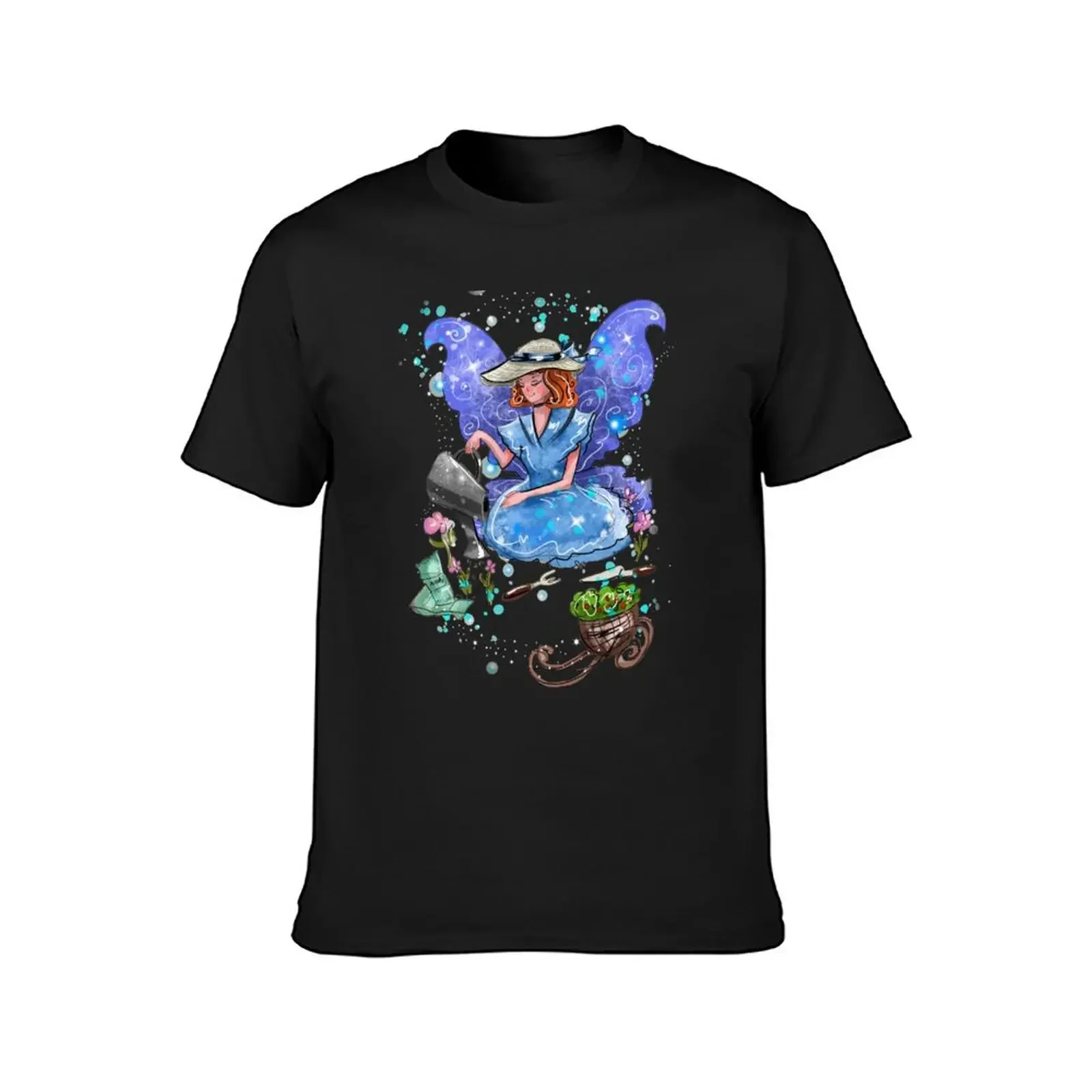 Watrina The Watering Can, Tool And Flowerpot Fairy? T-Shirt vintage graphic tee t shirts for men