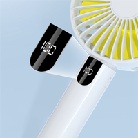 V10 PRO 1200Mah Handheld Standable With Digital Display Multi-Function Convenient Portable Fan Easy To Use Sakura Pink
