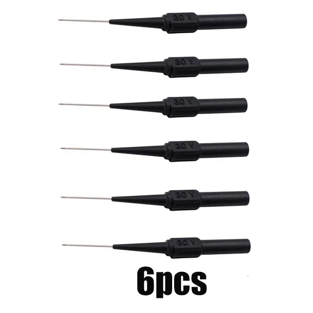 10 Stuks 30V Diagnostic Tools Multimeter Test Lead Extension Terug Piercing Naald Tip Sondes Auto Automotive Test Probe Kit 0.7MM